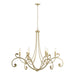 Hubbardton Forge - Six Light Chandelier - Bella - Modern Brass- Union Lighting Luminaires Decor