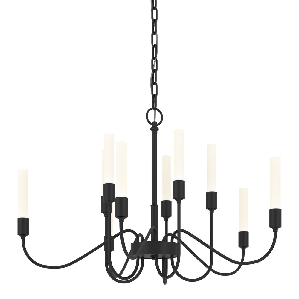 Hubbardton Forge - Ten Light Chandelier - Lisse - Black- Union Lighting Luminaires Decor