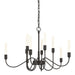 Hubbardton Forge - Ten Light Chandelier - Lisse - Oil Rubbed Bronze- Union Lighting Luminaires Decor