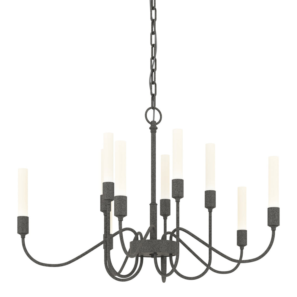 Hubbardton Forge - Ten Light Chandelier - Lisse - Natural Iron- Union Lighting Luminaires Decor