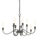 Hubbardton Forge - Ten Light Chandelier - Lisse - Natural Iron- Union Lighting Luminaires Decor