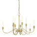 Hubbardton Forge - Ten Light Chandelier - Lisse - Modern Brass- Union Lighting Luminaires Decor