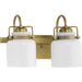 Progress Canada - Two Light Bath - Fessler - Vintage Brass- Union Lighting Luminaires Decor