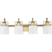 Progress Canada - Four Light Bath - Fessler - Vintage Brass- Union Lighting Luminaires Decor