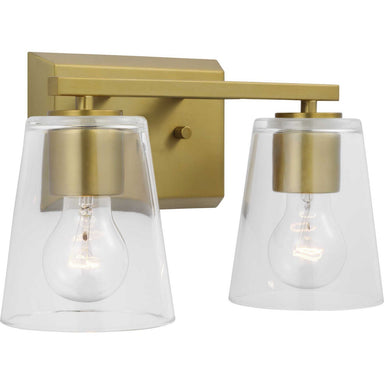 Progress Canada - Two Light Bath - Vertex - Brushed Gold- Union Lighting Luminaires Decor