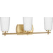 Progress Canada - Three Light Bath - Adley - Satin Brass- Union Lighting Luminaires Decor