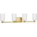 Progress Canada - Four Light Bath - Adley - Satin Brass- Union Lighting Luminaires Decor