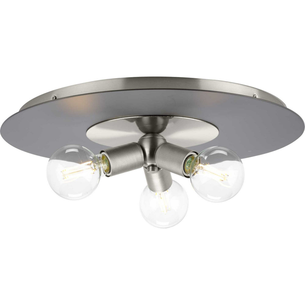 Progress Canada - Three Light Flush Mount - Trimble - Brushed Nickel- Union Lighting Luminaires Decor