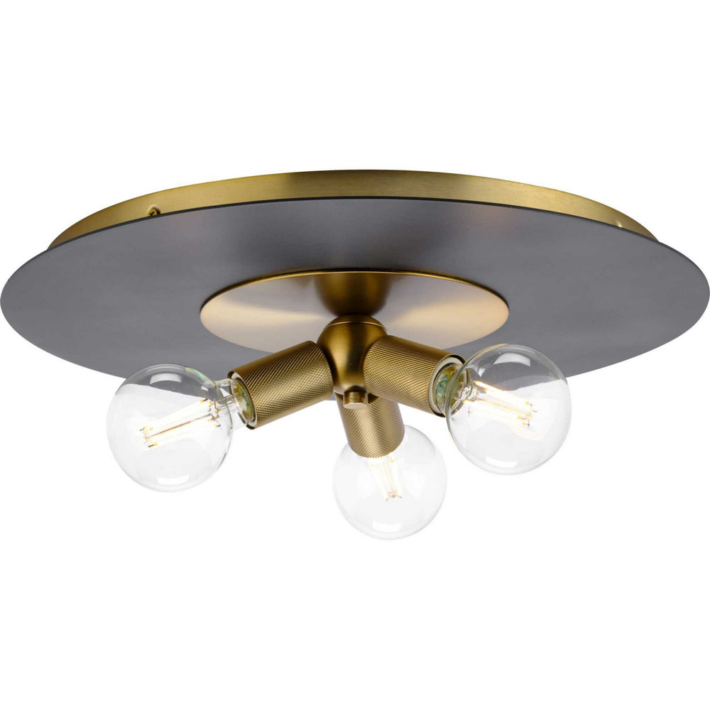 Progress Canada - Three Light Flush Mount - Trimble - Brushed Bronze- Union Lighting Luminaires Decor