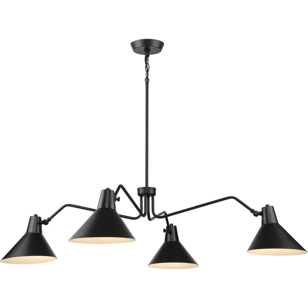Progress Canada - Four Light Chandelier - Trimble - Matte Black- Union Lighting Luminaires Decor
