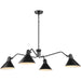 Progress Canada - Four Light Chandelier - Trimble - Matte Black- Union Lighting Luminaires Decor