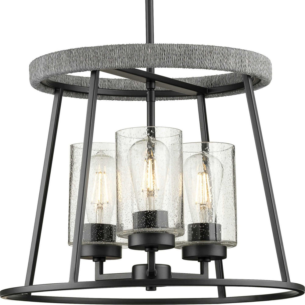 Progress Canada - Three Light Chandelier - Laramie - Matte Black- Union Lighting Luminaires Decor