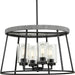 Progress Canada - Four Light Chandelier - Laramie - Matte Black- Union Lighting Luminaires Decor