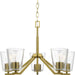 Progress Canada - Five Light Chandelier - Vertex - Brushed Gold- Union Lighting Luminaires Decor