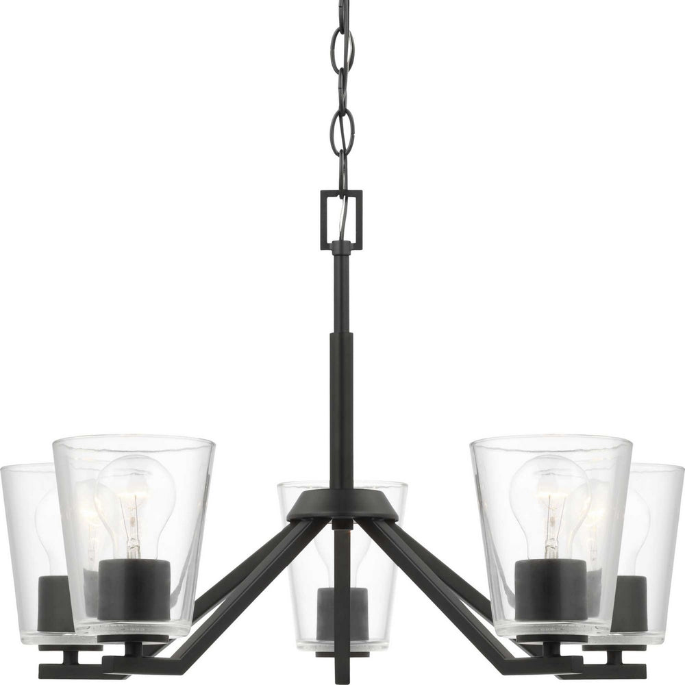 Progress Canada - Five Light Chandelier - Vertex - Matte Black- Union Lighting Luminaires Decor