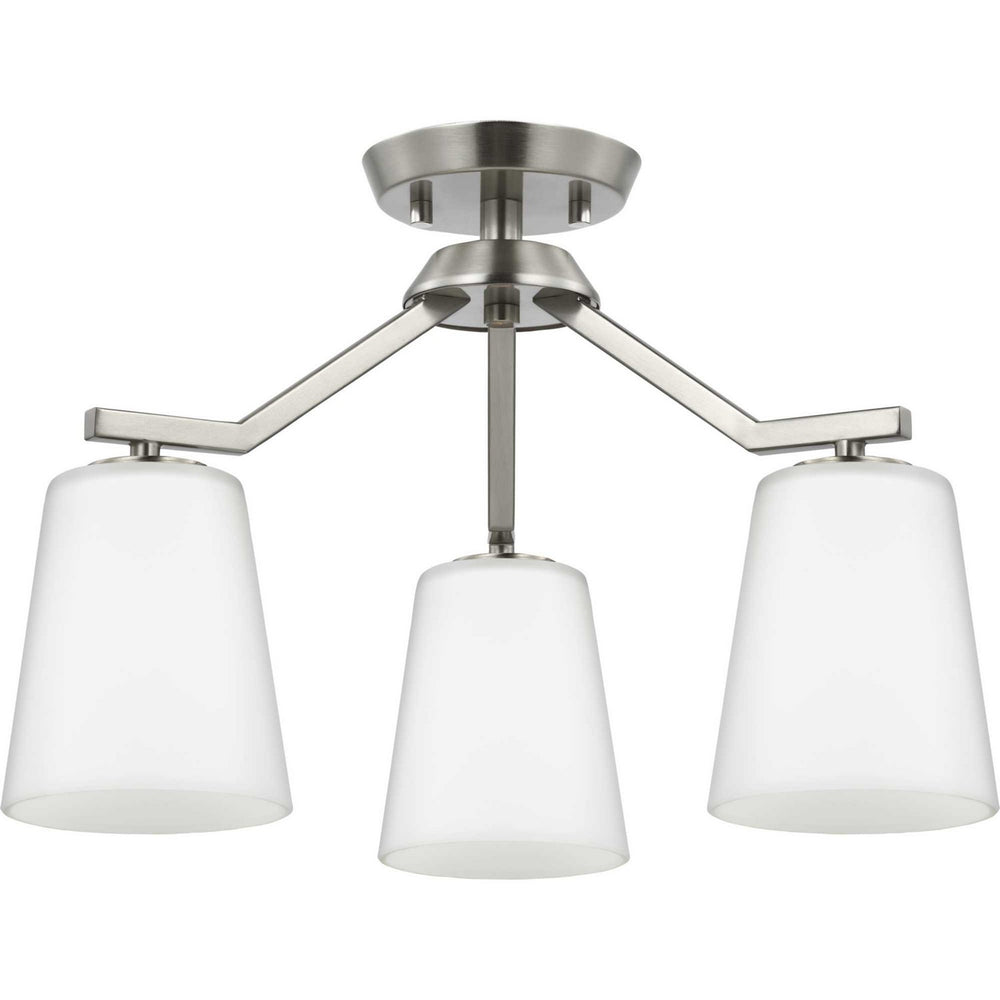 Progress Canada - Three Light Chandelier Conv - Vertex - Brushed Nickel- Union Lighting Luminaires Decor