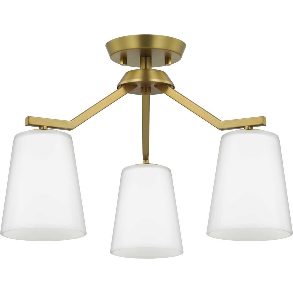 Progress Canada - Three Light Chandelier Conv - Vertex - Brushed Gold- Union Lighting Luminaires Decor