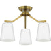 Progress Canada - Three Light Chandelier Conv - Vertex - Brushed Gold- Union Lighting Luminaires Decor