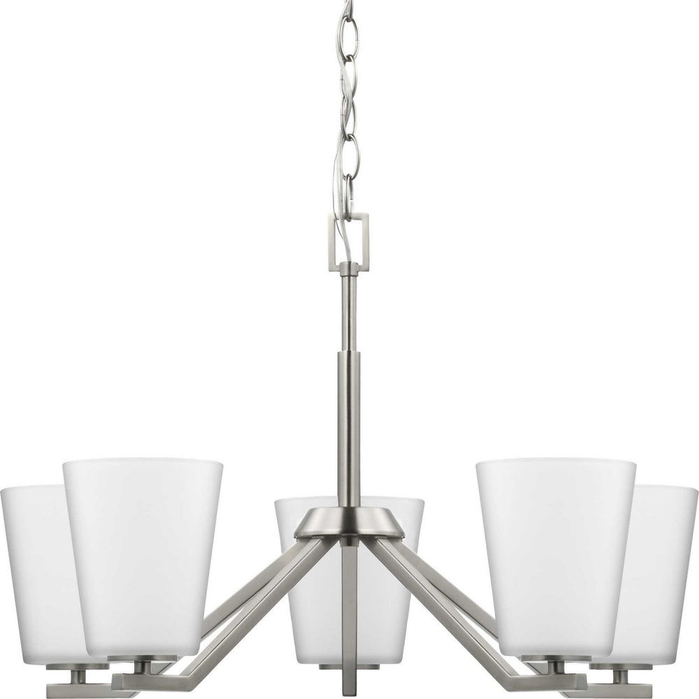 Progress Canada - Five Light Chandelier - Vertex - Brushed Nickel- Union Lighting Luminaires Decor
