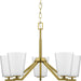 Progress Canada - Five Light Chandelier - Vertex - Brushed Gold- Union Lighting Luminaires Decor