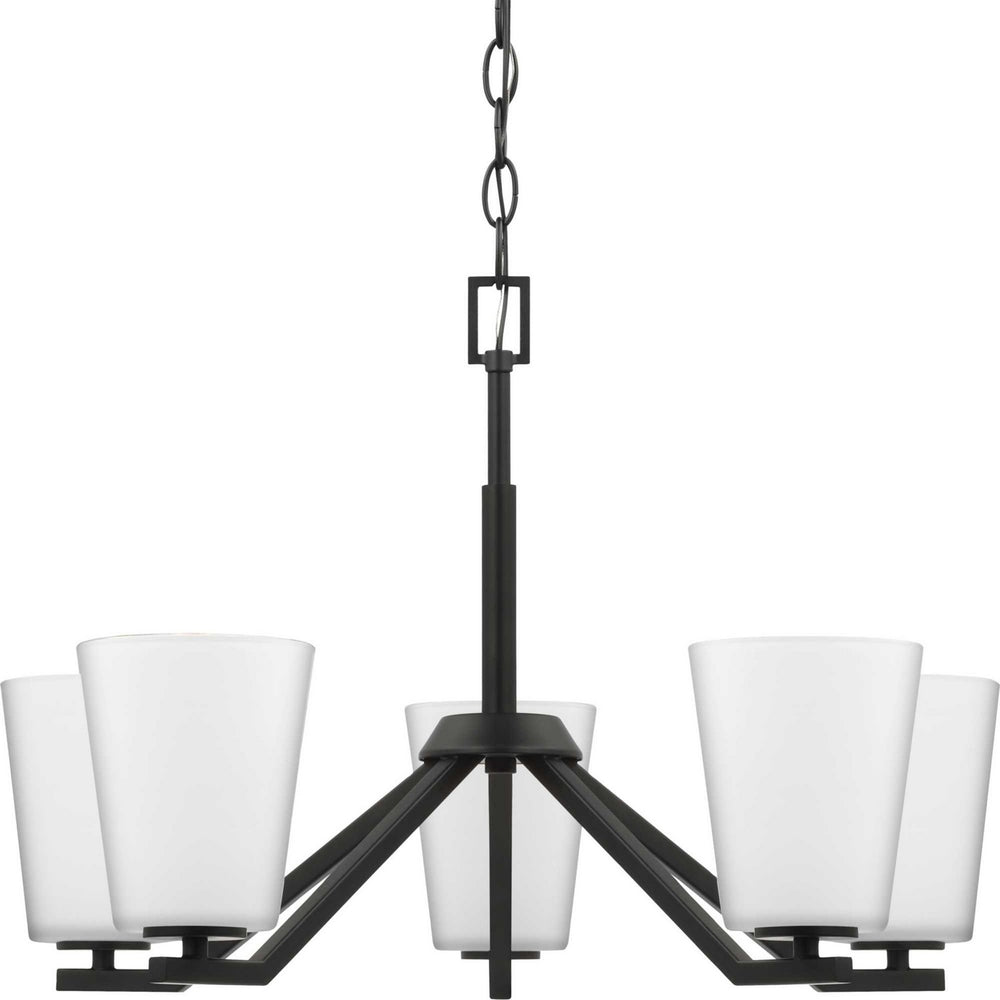 Progress Canada - Five Light Chandelier - Vertex - Matte Black- Union Lighting Luminaires Decor