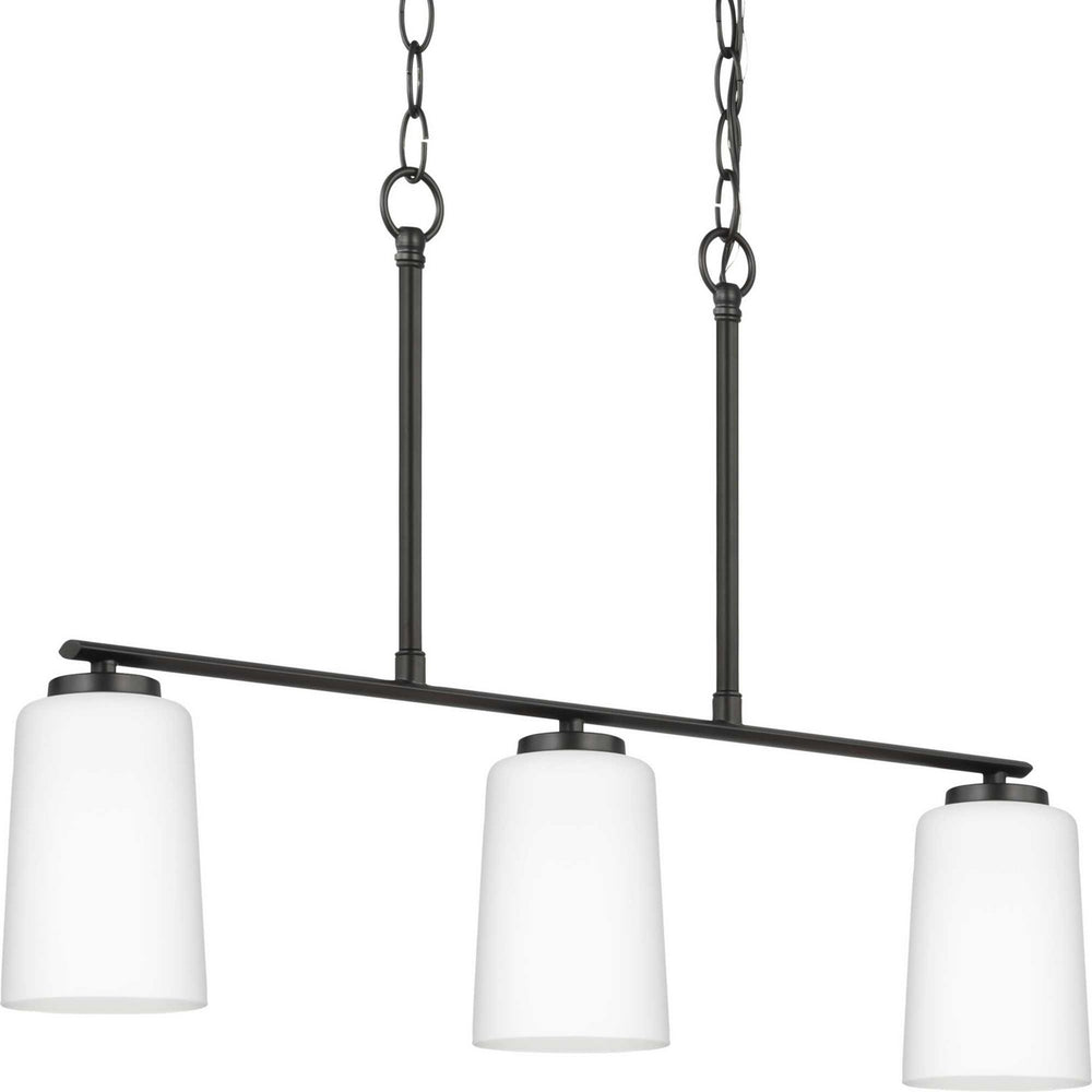 Progress Canada - Three Light Linear Chandelier - Adley - Matte Black- Union Lighting Luminaires Decor