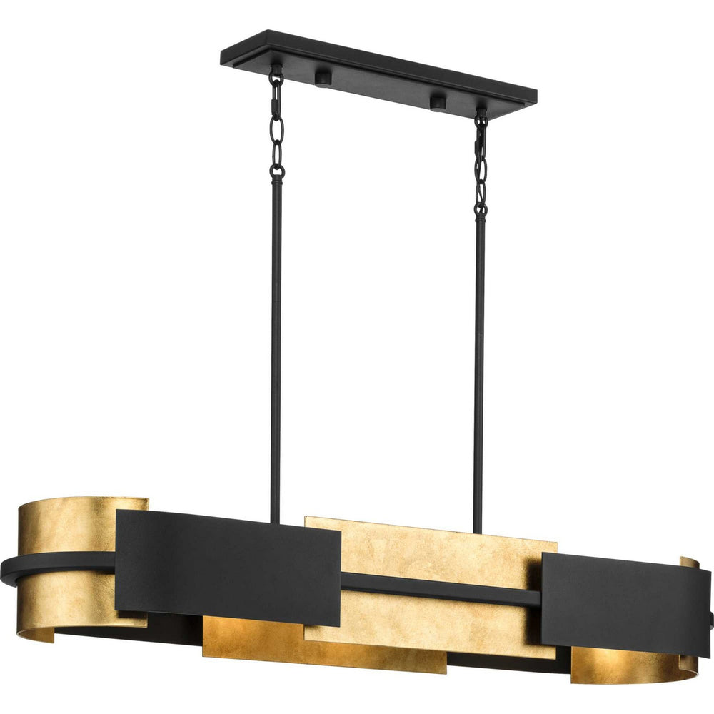 Progress Canada - Four Light Linear Chandelier - Lowery - Black- Union Lighting Luminaires Decor