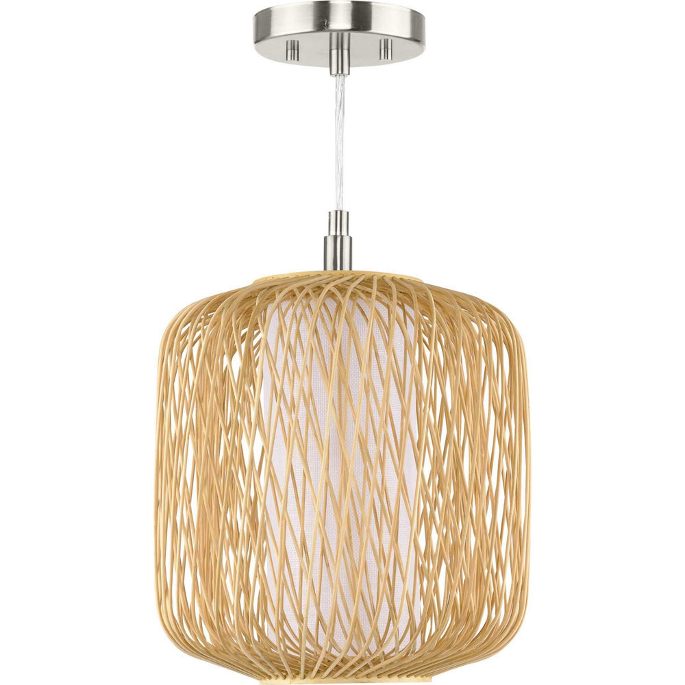 Progress Canada - One Light Mini Pendant - Cordova - Natural Rattan- Union Lighting Luminaires Decor