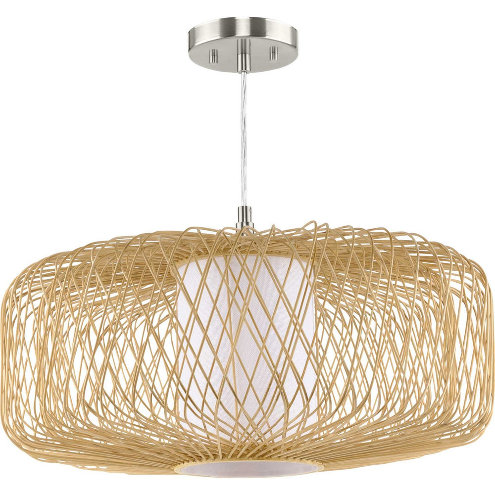 Progress Canada - One Light Pendant - Cordova - Natural Rattan- Union Lighting Luminaires Decor