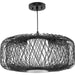 Progress Canada - One Light Pendant - Cordova - Black Rattan- Union Lighting Luminaires Decor