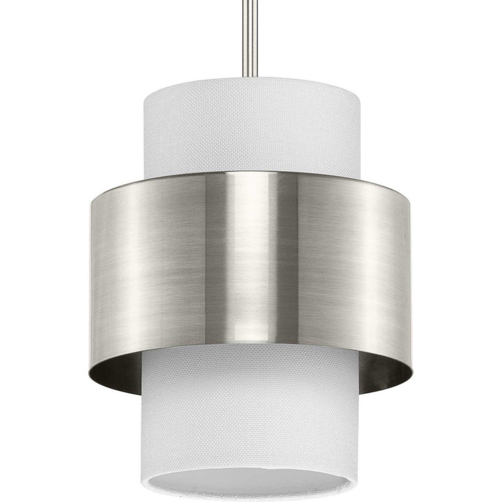 Progress Canada - One Light Pendant - Silva - Brushed Nickel- Union Lighting Luminaires Decor