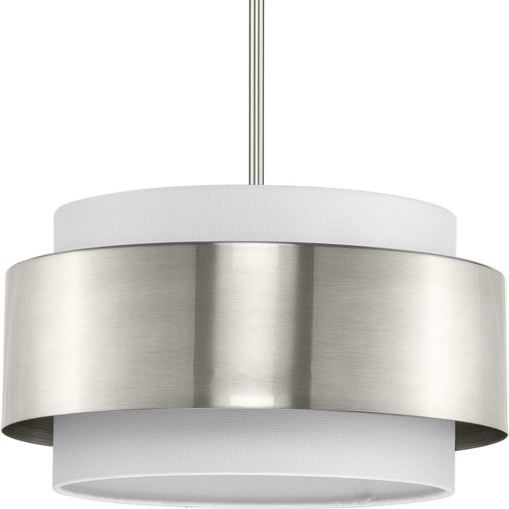 Progress Canada - Three Light Pendant - Silva - Brushed Nickel- Union Lighting Luminaires Decor