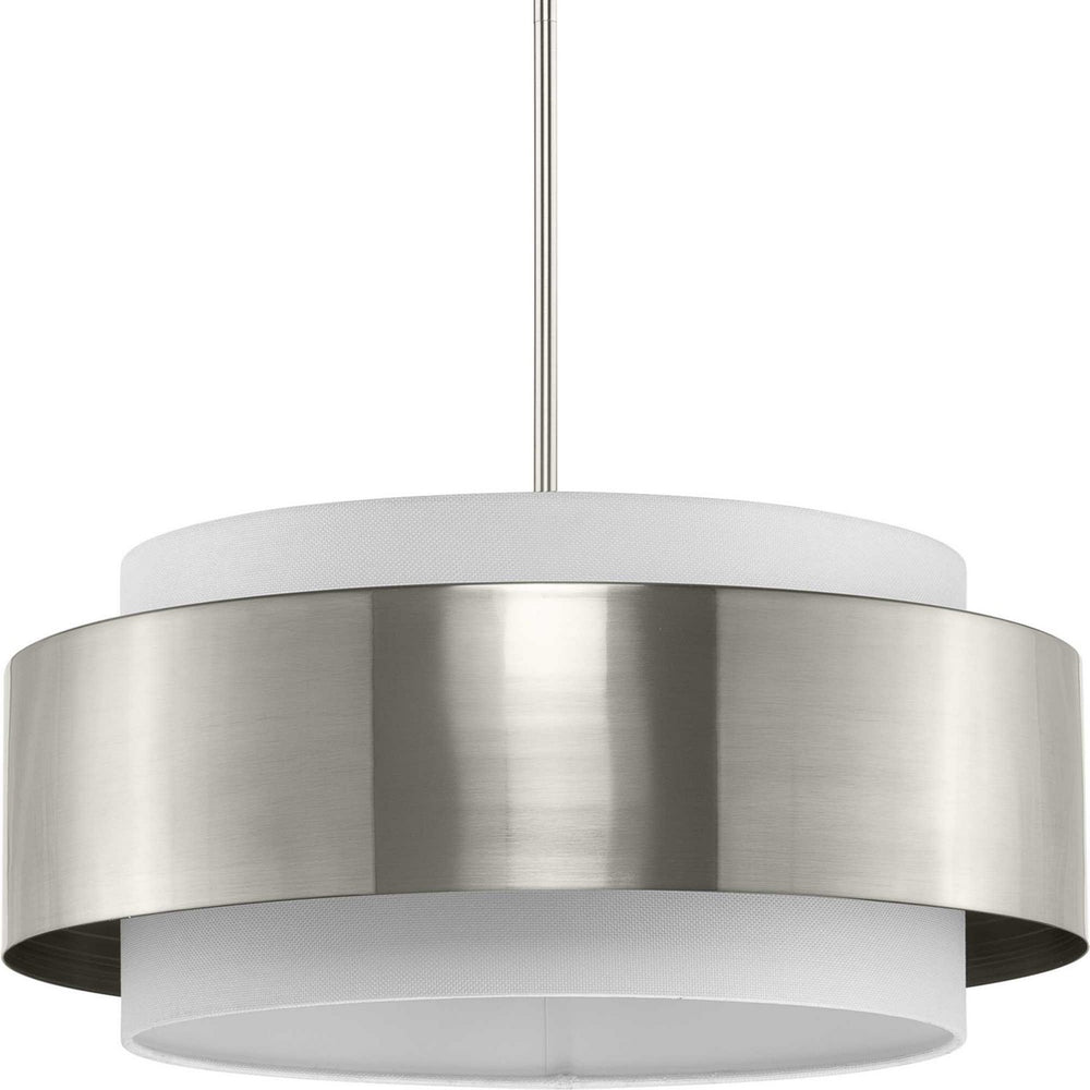 Progress Canada - Three Light Pendant - Silva - Brushed Nickel- Union Lighting Luminaires Decor