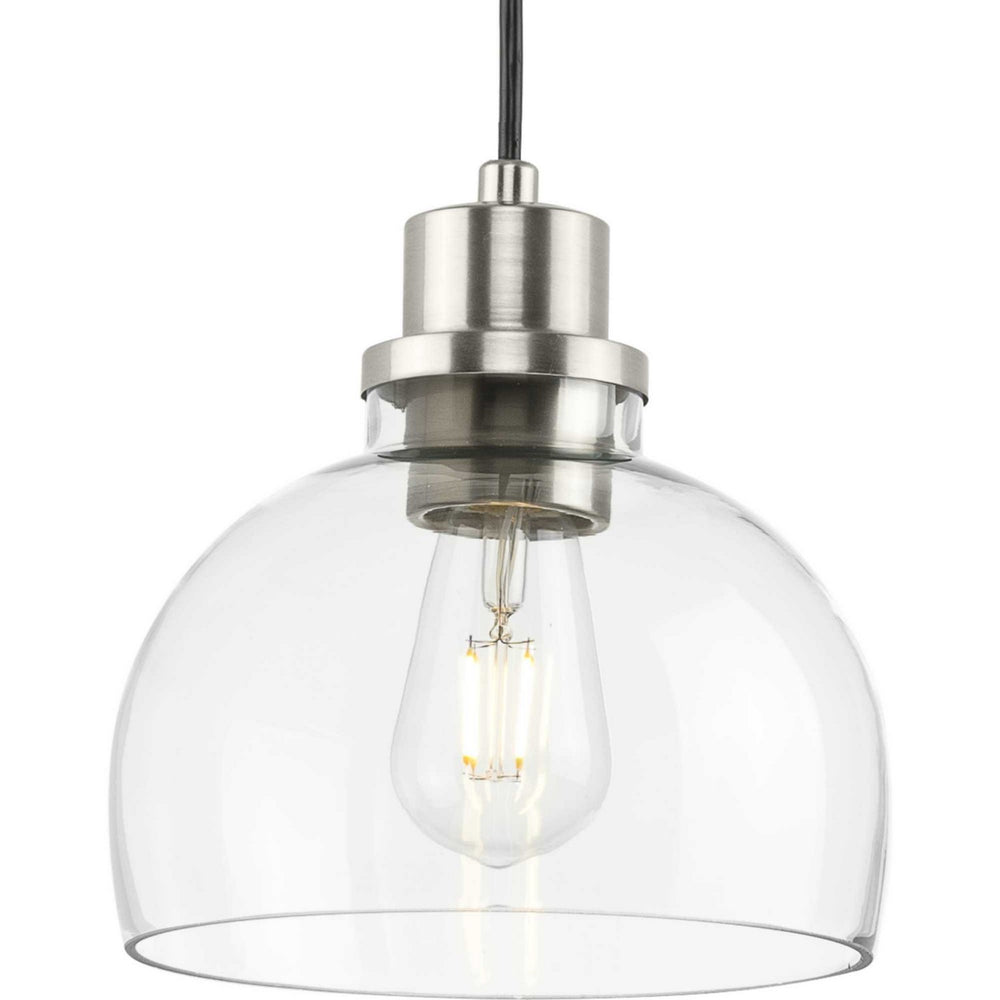 Progress Canada - One Light Mini Pendant - Garris - Brushed Nickel- Union Lighting Luminaires Decor