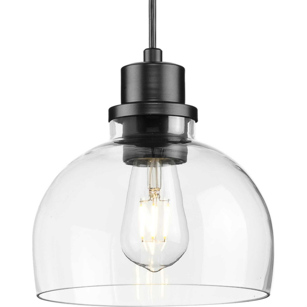 Progress Canada - One Light Mini Pendant - Garris - Matte Black- Union Lighting Luminaires Decor