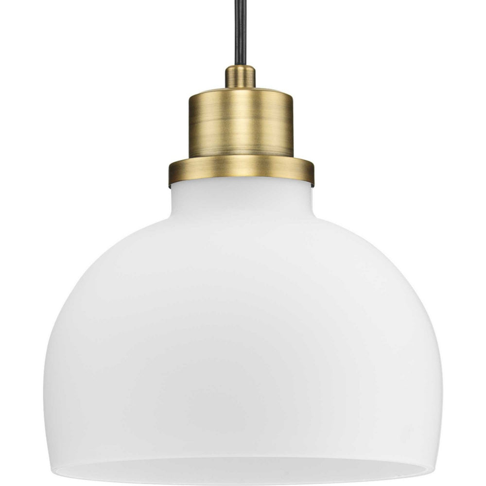 Progress Canada - One Light Mini Pendant - Garris - Vintage Brass- Union Lighting Luminaires Decor