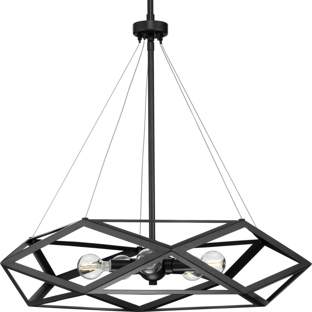Progress Canada - Five Light Pendant - Saucedo - Matte Black- Union Lighting Luminaires Decor