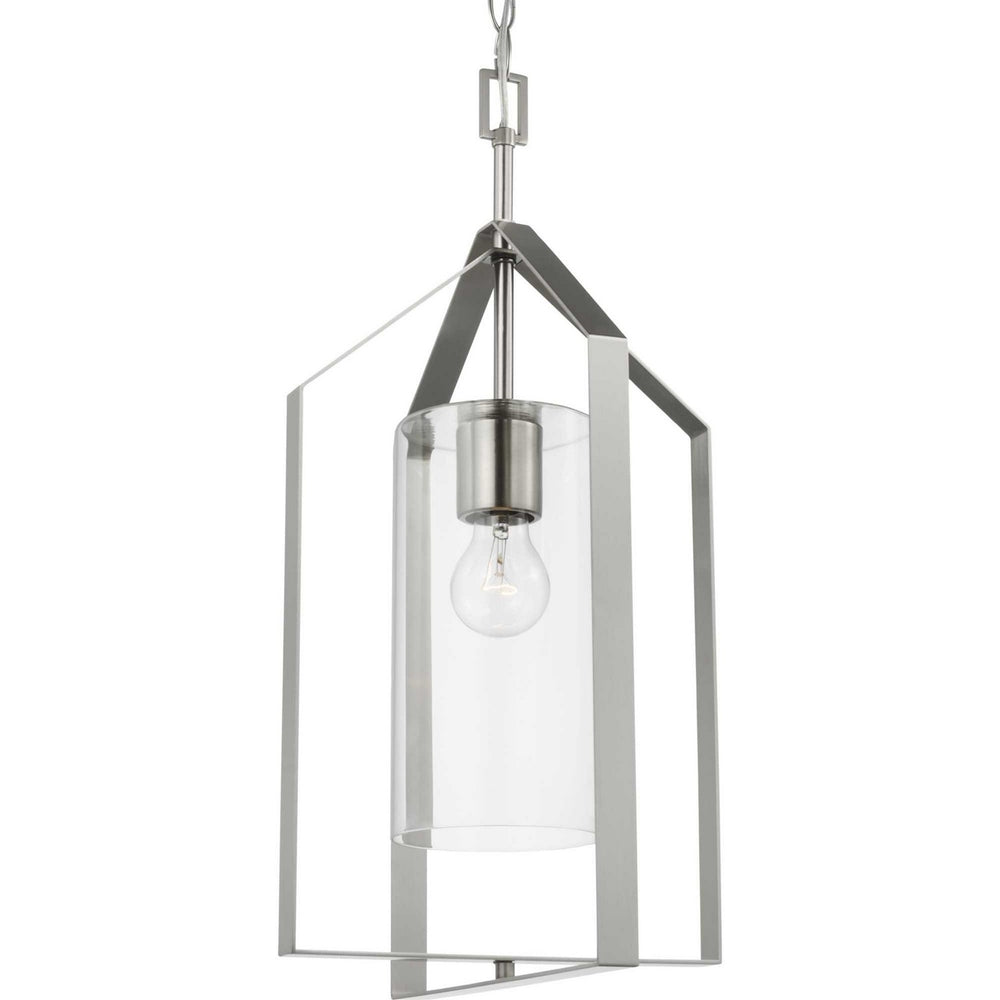 Progress Canada - One Light Foyer Pendant - Vertex - Brushed Nickel- Union Lighting Luminaires Decor