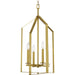 Progress Canada - Four Light Foyer Pendant - Vertex - Brushed Gold- Union Lighting Luminaires Decor