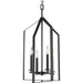 Progress Canada - Four Light Foyer Pendant - Vertex - Matte Black- Union Lighting Luminaires Decor