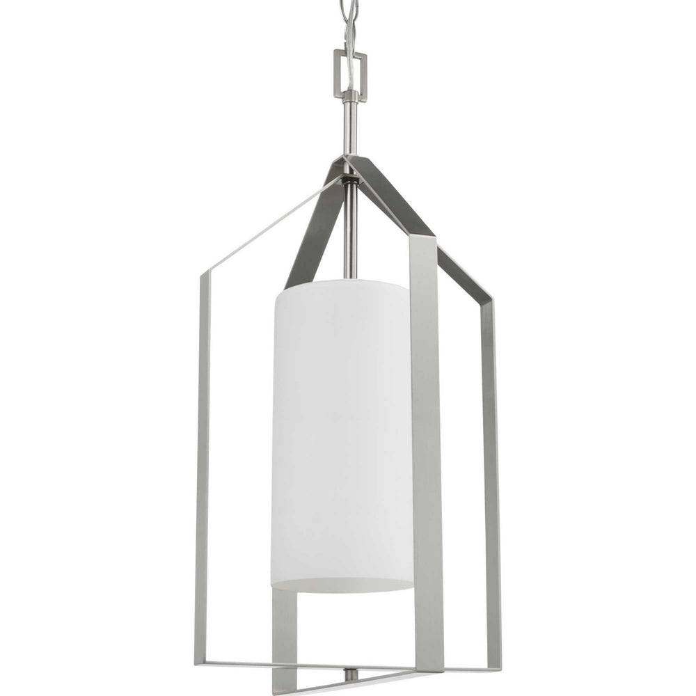 Progress Canada - One Light Foyer Pendant - Vertex - Brushed Nickel- Union Lighting Luminaires Decor