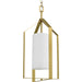 Progress Canada - One Light Foyer Pendant - Vertex - Brushed Gold- Union Lighting Luminaires Decor