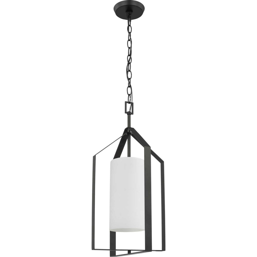 Progress Canada - One Light Foyer Pendant - Vertex - Matte Black- Union Lighting Luminaires Decor