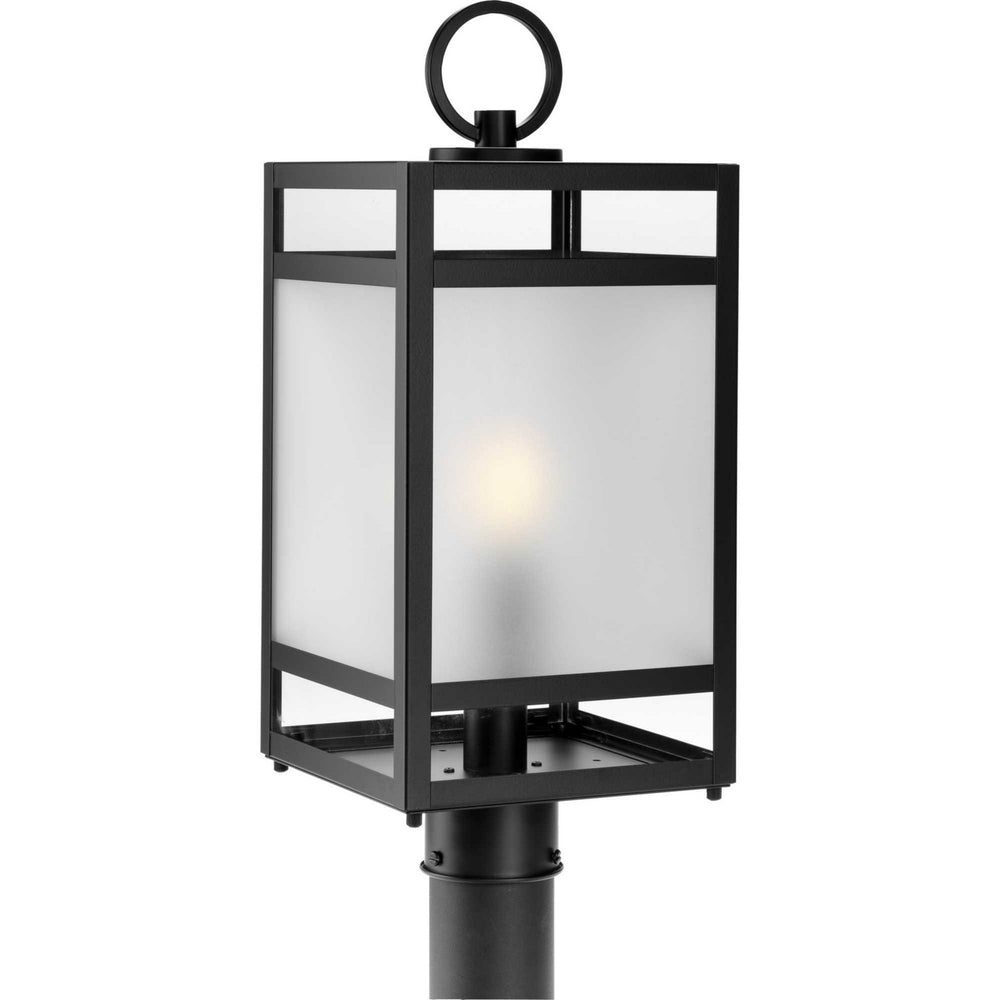 Progress Canada - One Light Outdoor Post Lantern - Parrish - Matte Black- Union Lighting Luminaires Decor