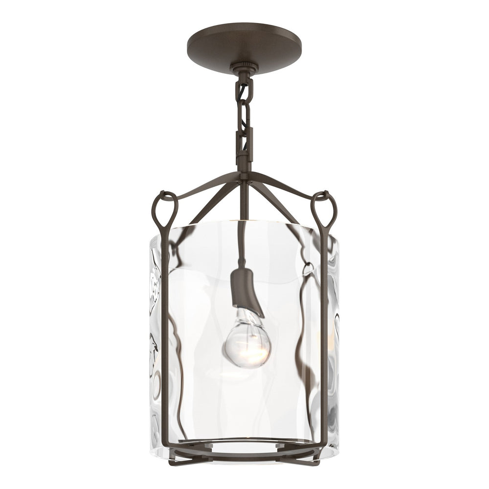 Hubbardton Forge - One Light Semi-Flush Mount - Bow - Bronze- Union Lighting Luminaires Decor