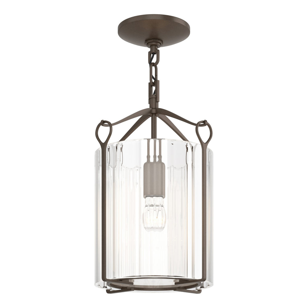 Hubbardton Forge - One Light Semi-Flush Mount - Bow - Bronze- Union Lighting Luminaires Decor