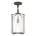 Hubbardton Forge - One Light Semi-Flush Mount - Bow - Dark Smoke- Union Lighting Luminaires Decor