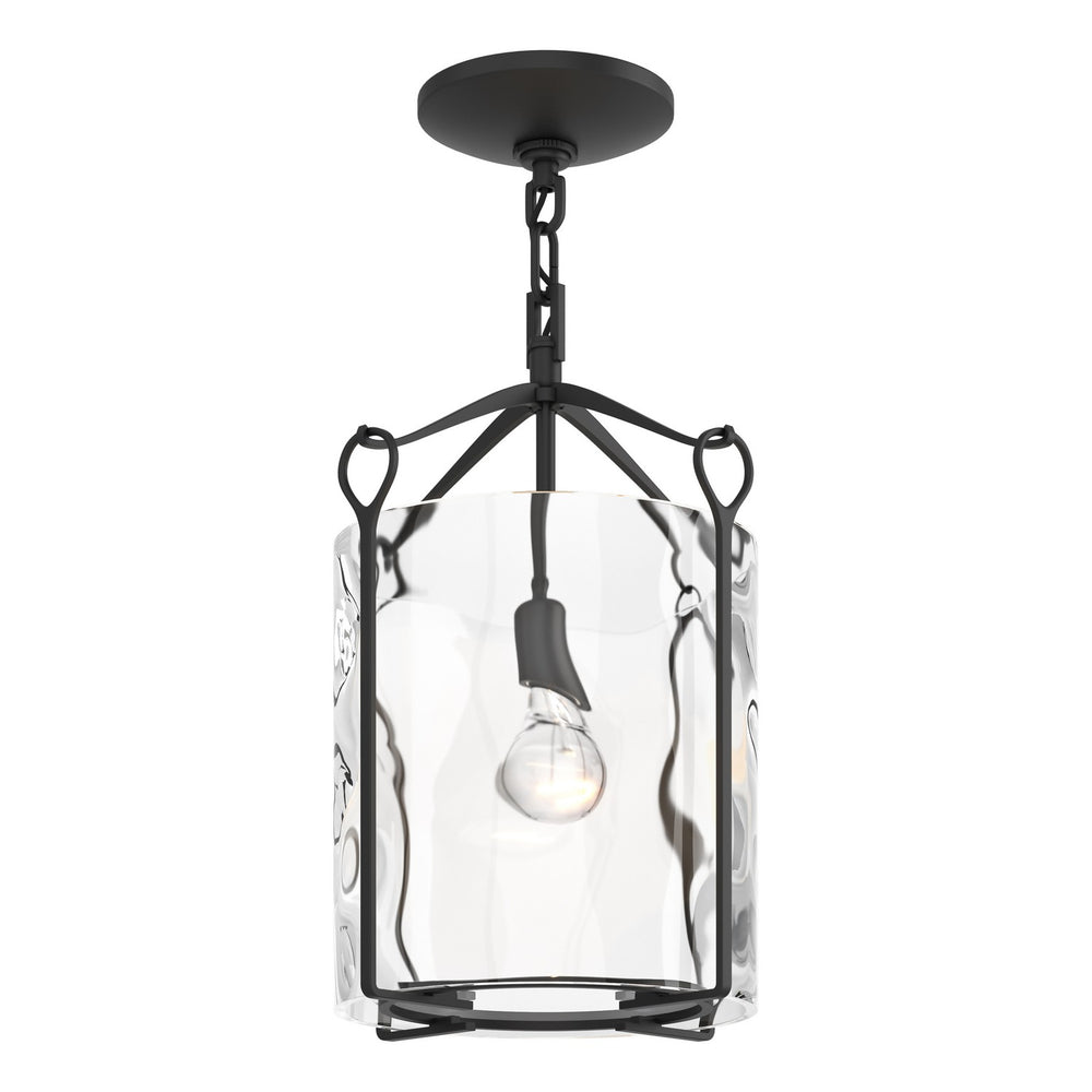 Hubbardton Forge - One Light Semi-Flush Mount - Bow - Black- Union Lighting Luminaires Decor