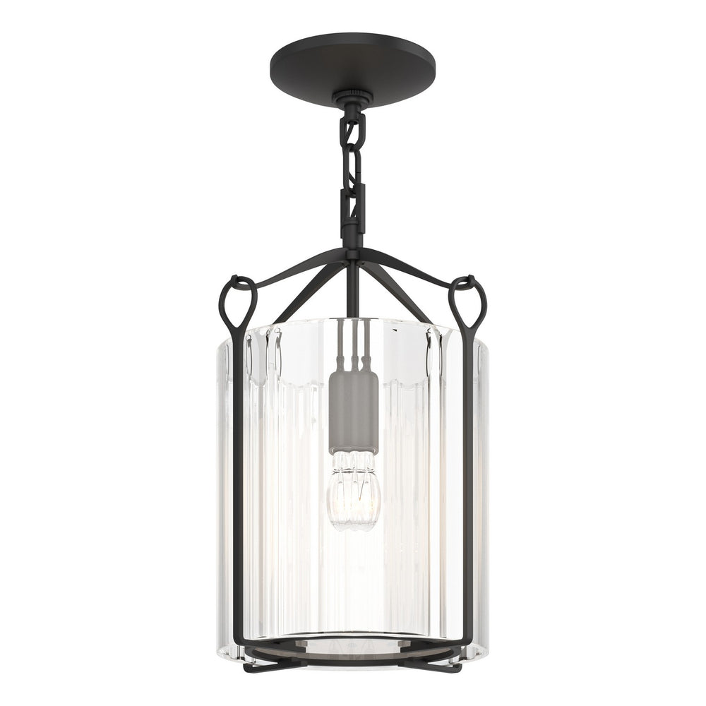 Hubbardton Forge - One Light Semi-Flush Mount - Bow - Black- Union Lighting Luminaires Decor