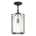 Hubbardton Forge - One Light Semi-Flush Mount - Bow - Black- Union Lighting Luminaires Decor